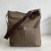 Mila 201 Taupe Brown | Hobo Tote Bag